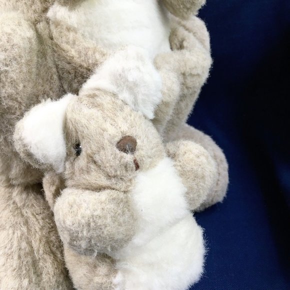 ALRESFORD vintage kangaroo plush - 16" gray mom & baby joey stuffed animals UK - Picture 6 of 15